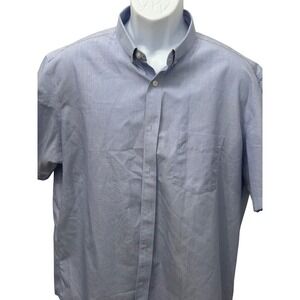 UNTUCKit Hillstowe Wrinkle Free Short Sleeve Button Down Shirt Men XL Blue